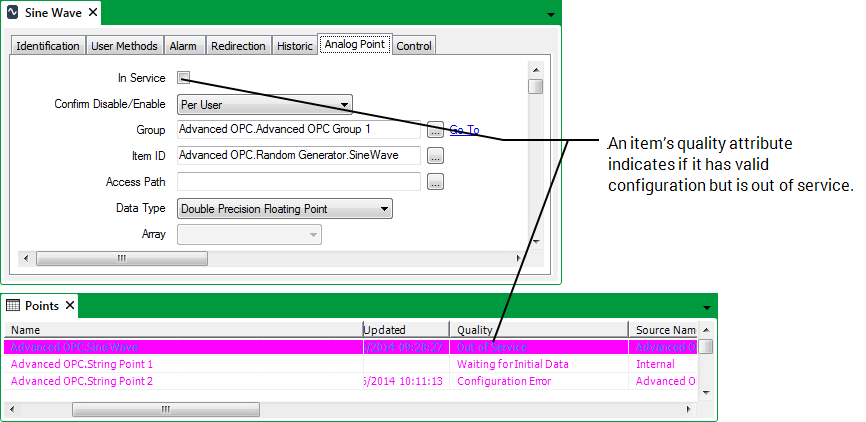 Core Configuration Guide Placing An Item In Service